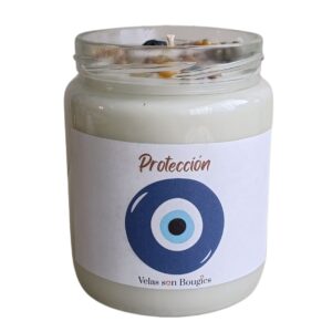 Vela de ojo turco-Aroma a palo santo y canela  con toque de abrecamino ( da click en la foto para ver más detalles)