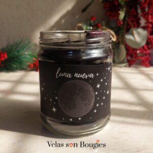 vela luna nueva negra 16 oz