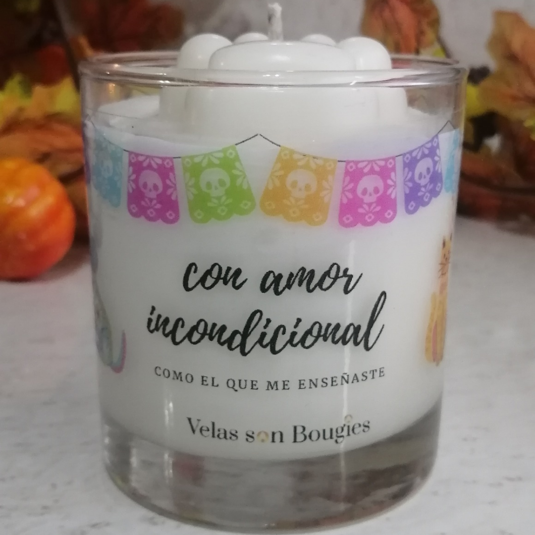Velita para ofrenda peluditos
