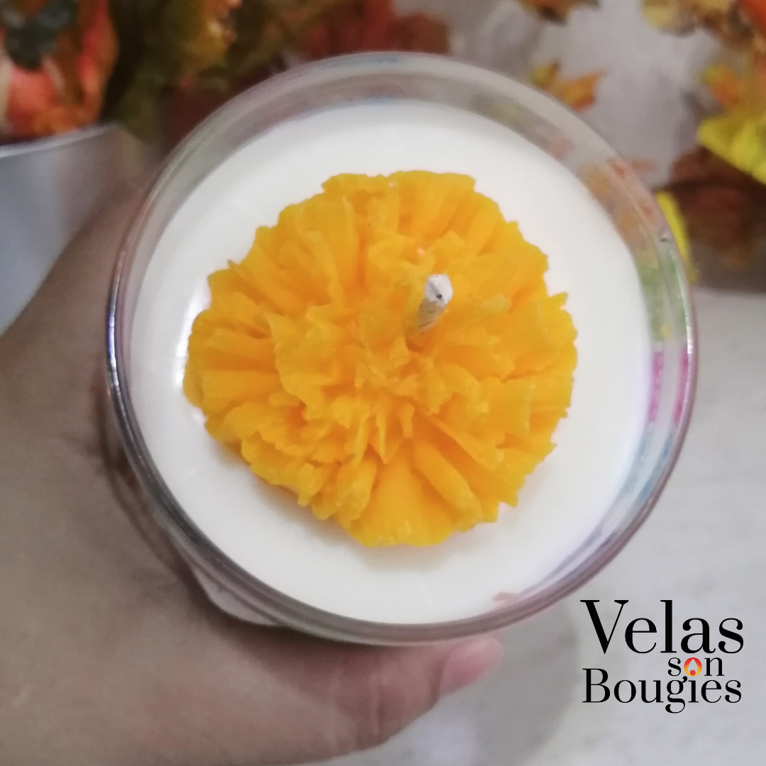 Vela ofrenda cempasúchil - Imagen 2