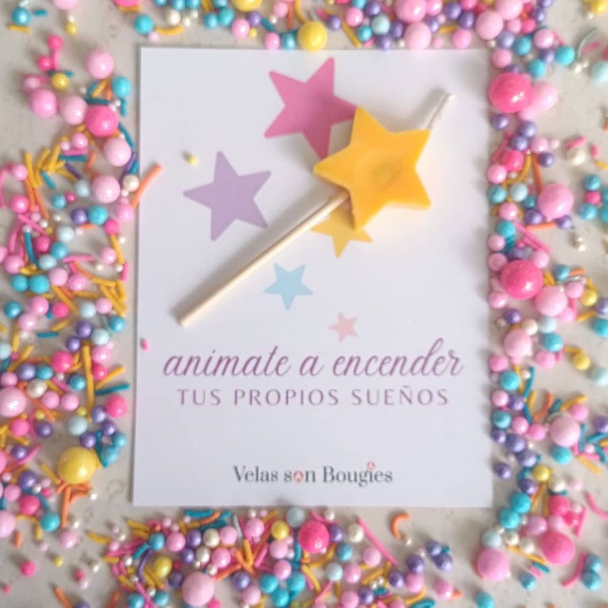 varita mágica mini con tarjeta