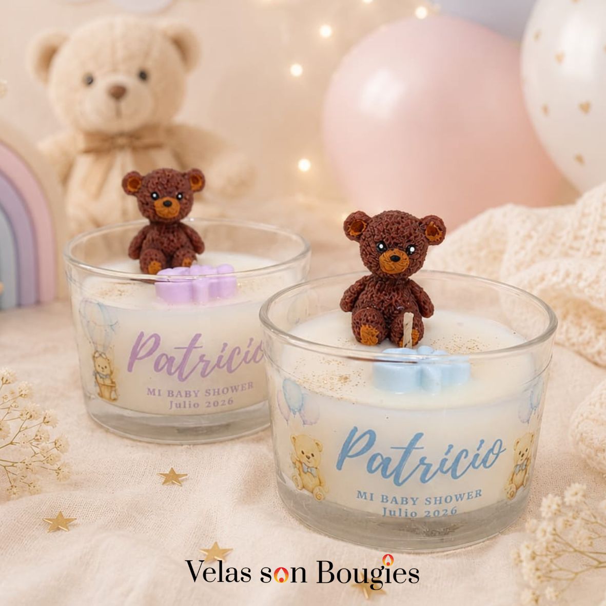 vela de osito para baby shower - Imagen 3